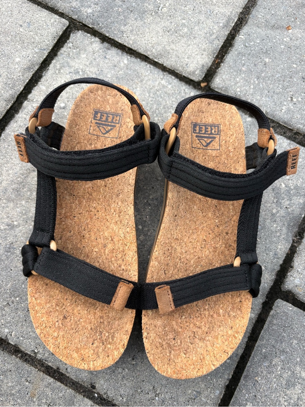 Reef Cushion Rem Hi women’s size 7.5 cork platform wedge sandal
